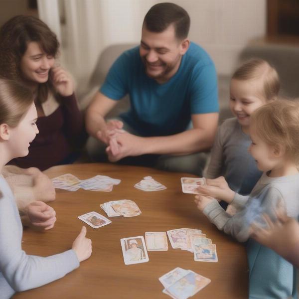 Playing Old Maid with Family