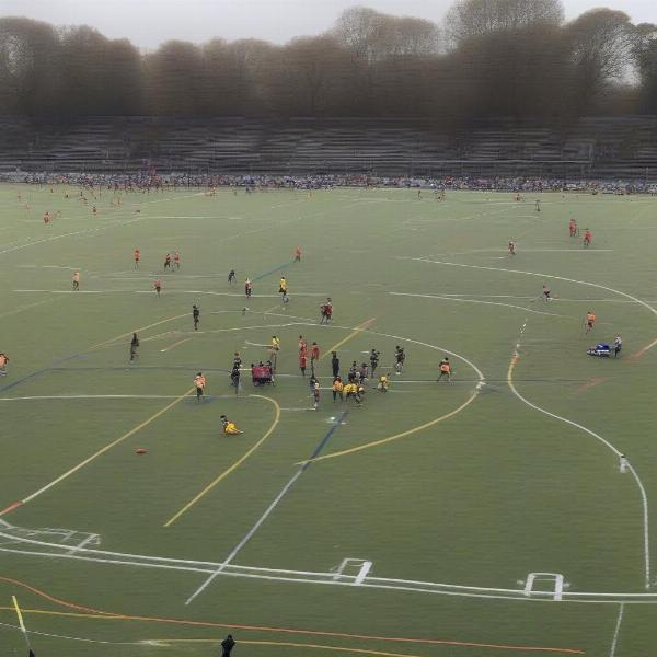 Youth 7v7 Football Tournament: Action and Competition