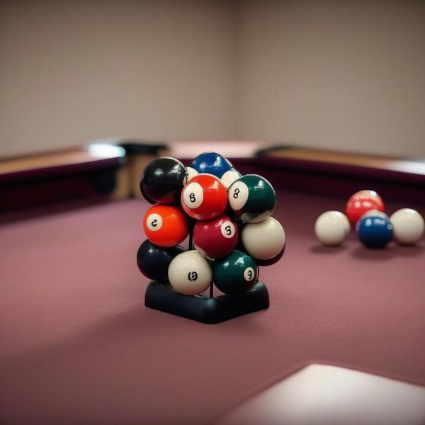 9-Ball Rack on Pool Table
