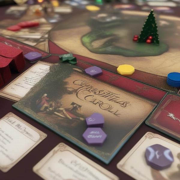 A Christmas Carol Board Game Components