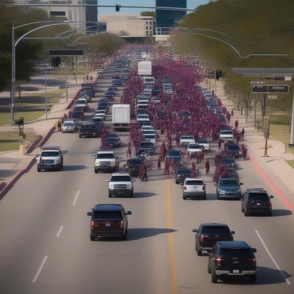 Texas A&M Game Day Parking Traffic