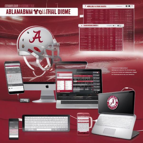 Alabama Crimson Tide Football Broadcast Schedule on Multiple Devices
