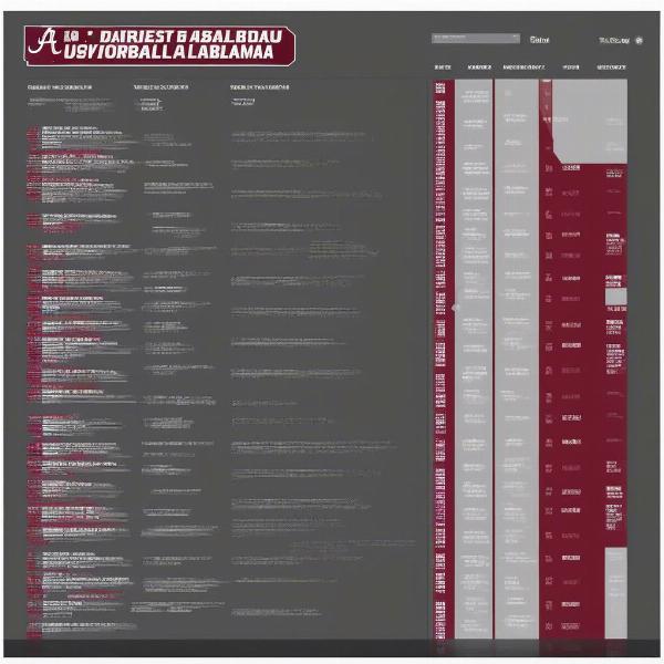 Alabama Football Game Start Time Schedule on RollTide.com