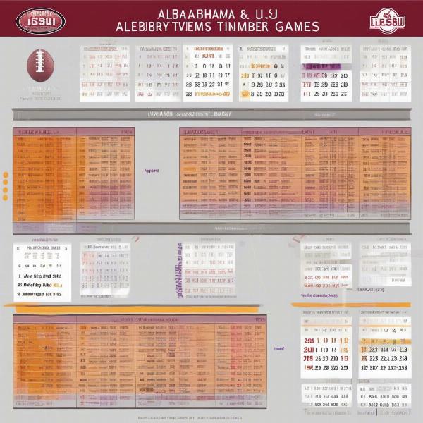 Alabama LSU Historical Game Dates Calendar