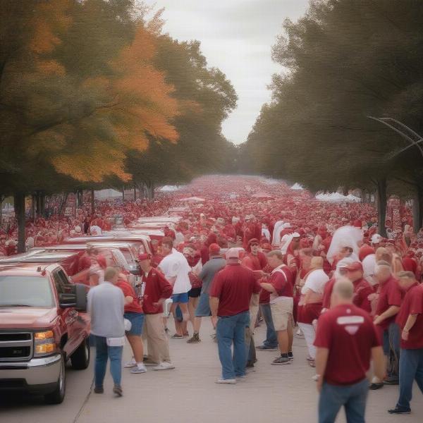 Alabama Tennessee Game Fans Tailgating Image