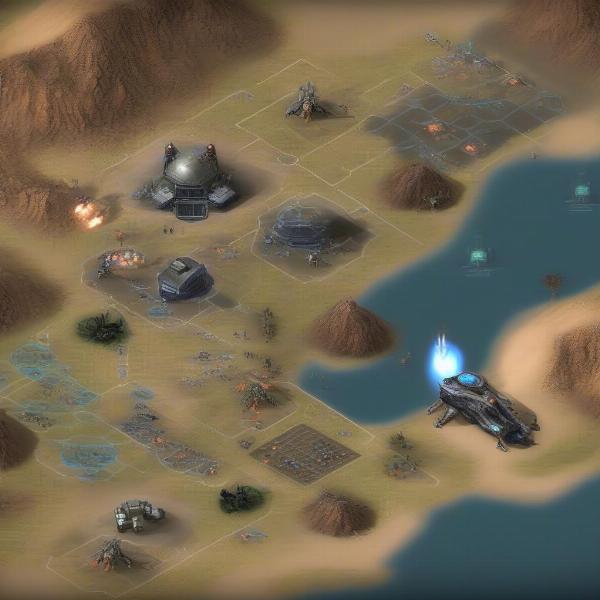 Alien RTS game strategies and base building