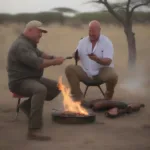 Andrew Zimmern Filming Wild Game in the African Savanna