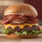 Arby's Big Game Burger with all the toppings