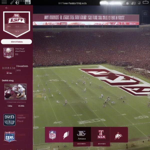 Arkansas vs Texas A&M Game Time Announcement on ESPN App