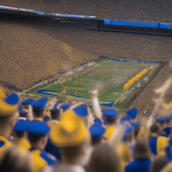 Army-Navy Game: Fans Cheering in the Stands