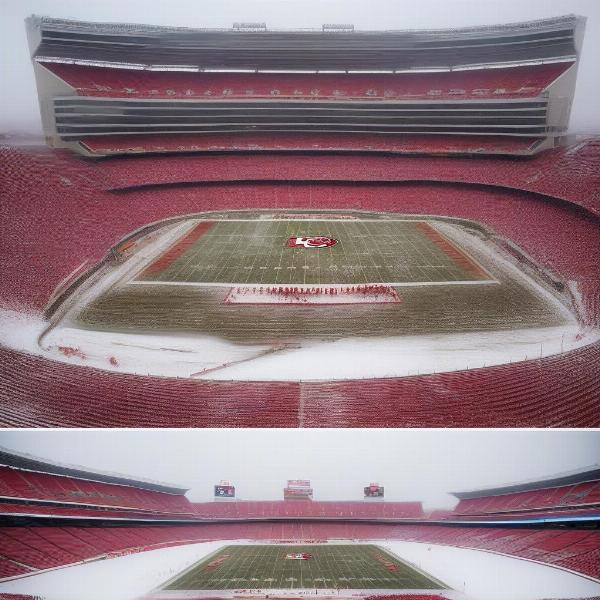 Arrowhead Stadium in Different Weather Conditions