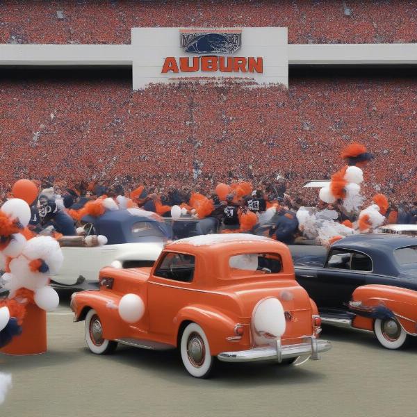 Auburn vs. Georgia Game Day Atmosphere: Images capturing the electric atmosphere and traditions of game day, showcasing fan engagement and the unique traditions of each school.