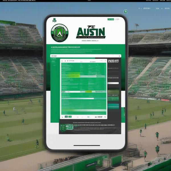 Austin FC Official Website Showing Schedule and Tickets
