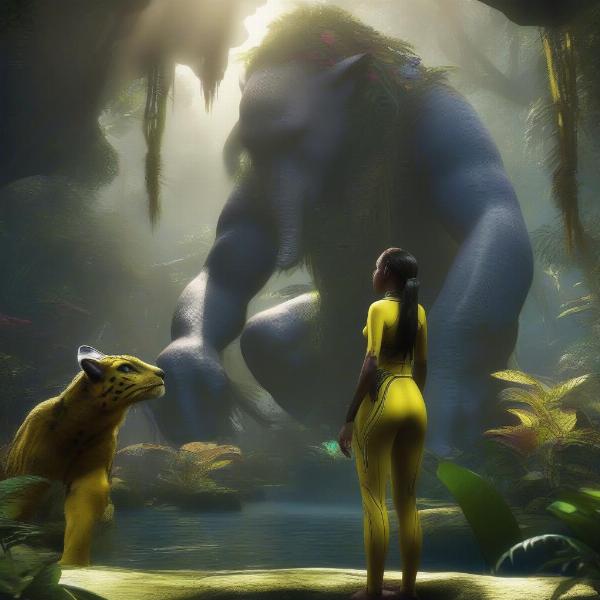 Avatar Game Na'vi Interacting with Wildlife