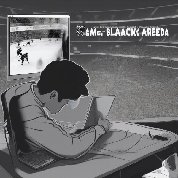 Frustrated Fan Watching Blacked Out Avs Game