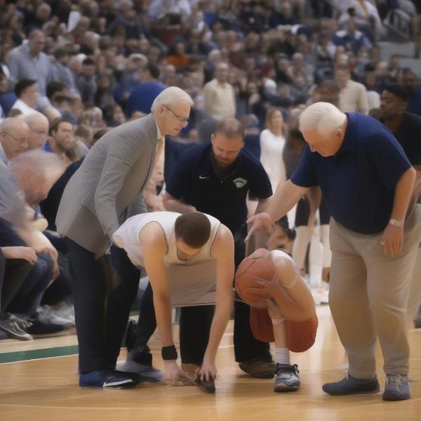 Basketball Game Start Time Delay Due to Player Injury