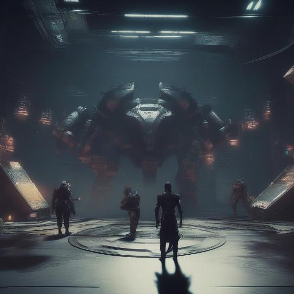 Bedlam Game Enemy Encounter in a Cyberpunk Environment with Retro Aesthetics