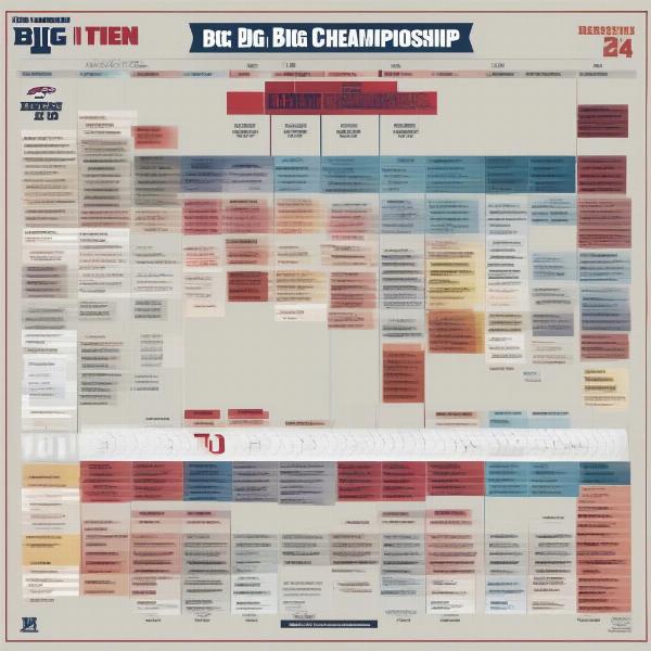 Big Ten Championship Historical Kickoff Times Illustration