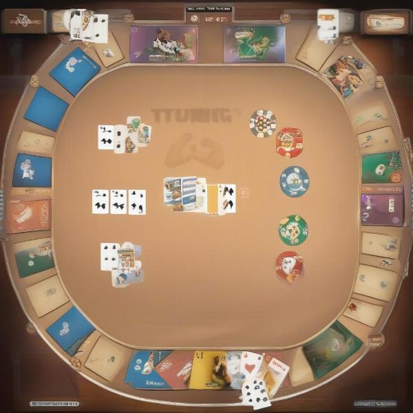 Example of a Big Two Gameplay Round