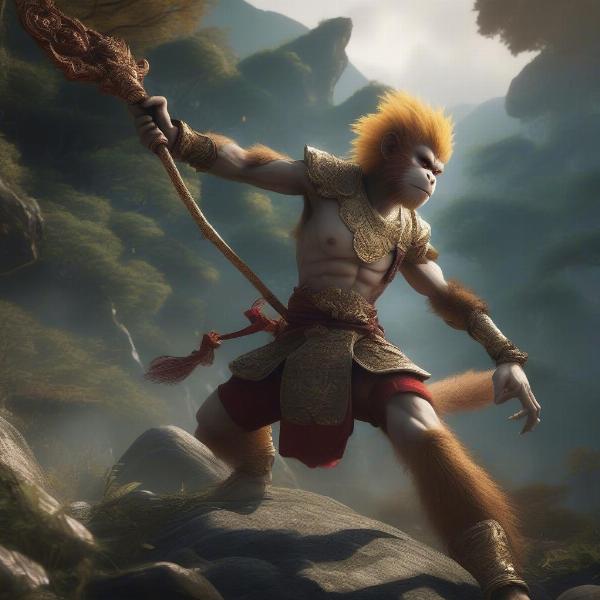 Black Myth Wukong Combat Gameplay Screenshot