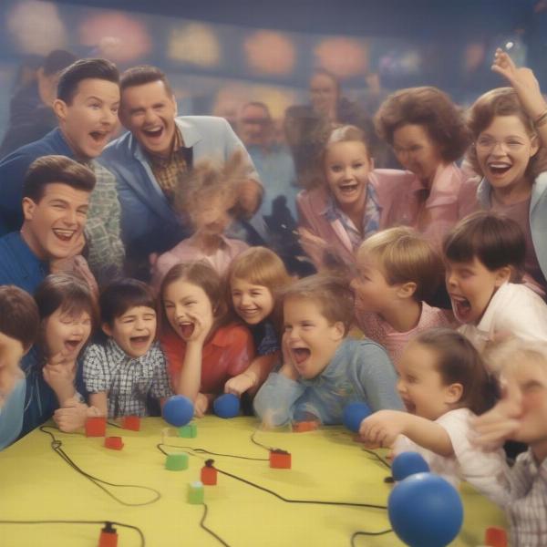 Bob Barker's Fun and Games Show Contestants Playing a Game