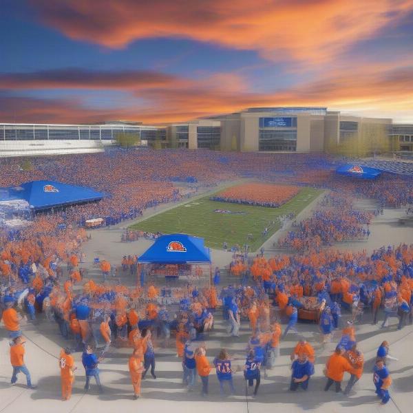 Boise State Football Tailgate Party Scene
