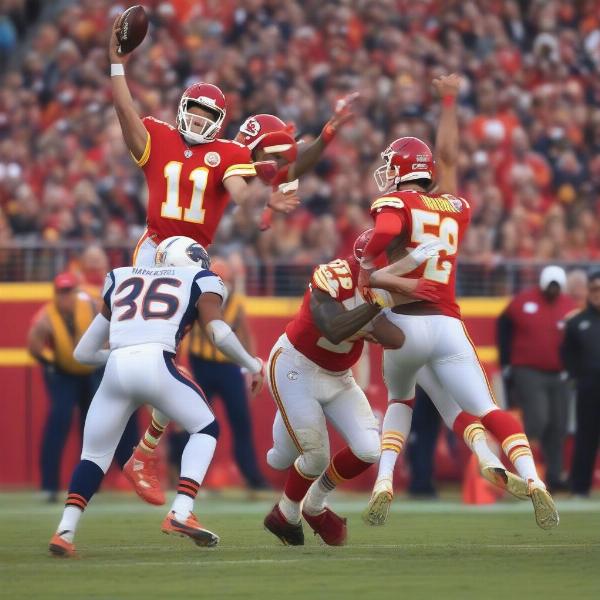 Broncos Quarterback Throws a Key Interception Against the Chiefs