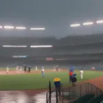 Baseball Game Called Due to Rain