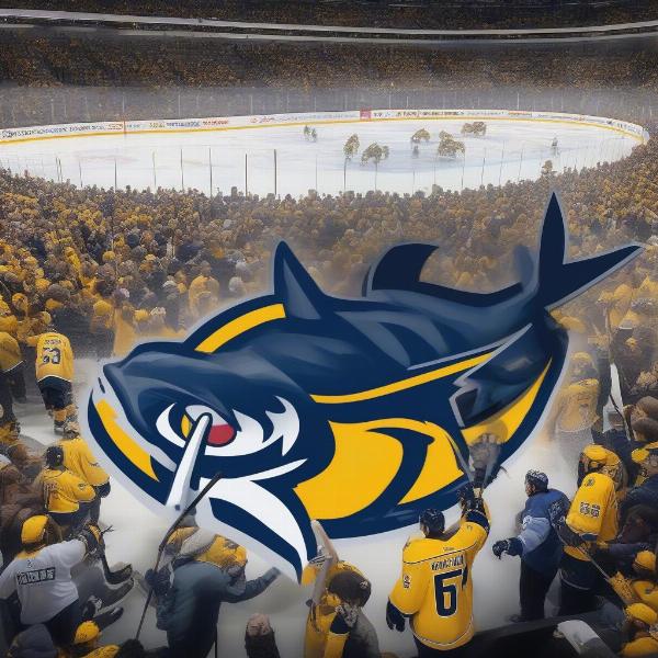 Catfish Thrown on Ice at Nashville Predators Game