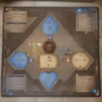 Cathedral board game setup with all pieces