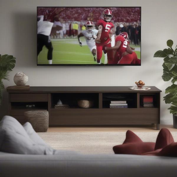 Checking Alabama Football Game Time on Smart TV