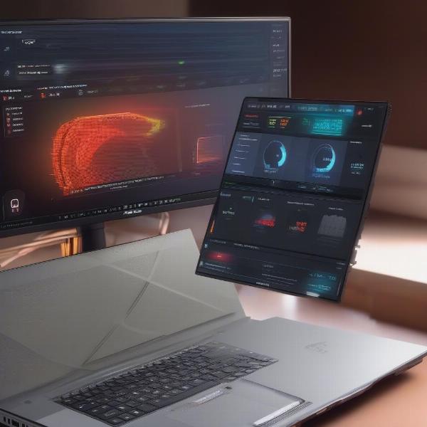 Checking the temperature of an ASUS gaming laptop