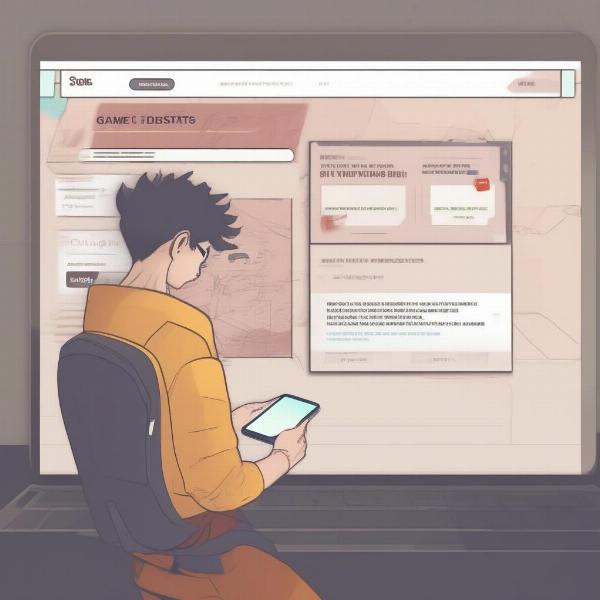 Gamer Checking Game Server Status Online