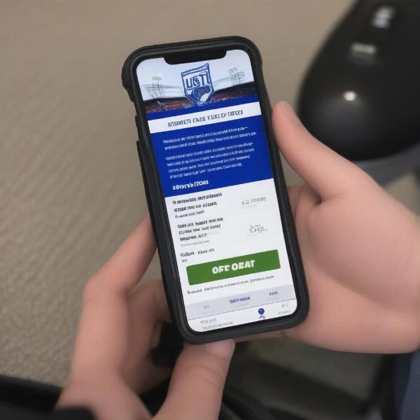 Checking Kansas City Stadium Bag Policy on a Phone