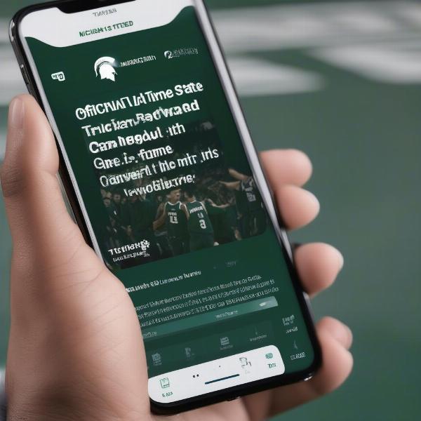 Checking MSU Basketball Game Channel on Social Media