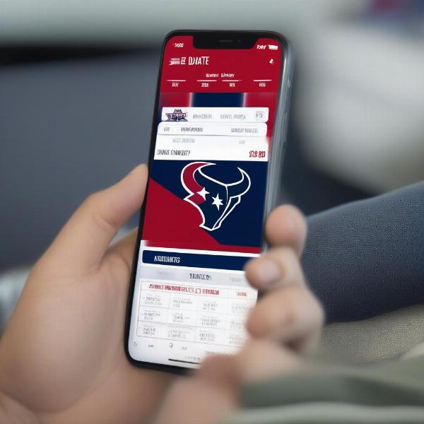 Checking Texans Game Schedule on Phone