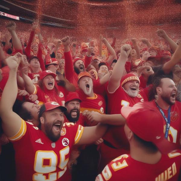 Chiefs Fans Celebrate Victory Over the Raiders