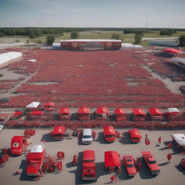 Chiefs Fans Tailgating Before the Game