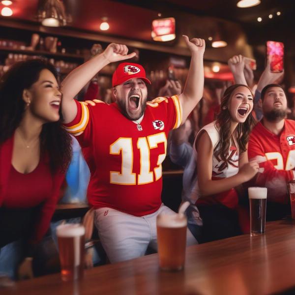 Kansas City Chiefs Fans Watching the Game