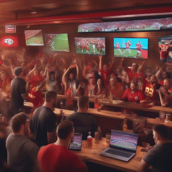 Kansas City Chiefs Viewing Party at a Sports Bar