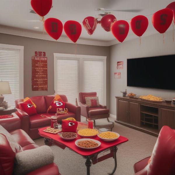 Chiefs Game Watch Party Setup