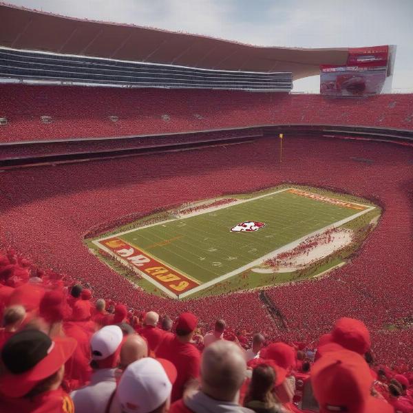 Chiefs fans at Arrowhead Stadium creating an electrifying atmosphere