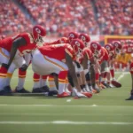 Chiefs Kickoff Team Lining Up