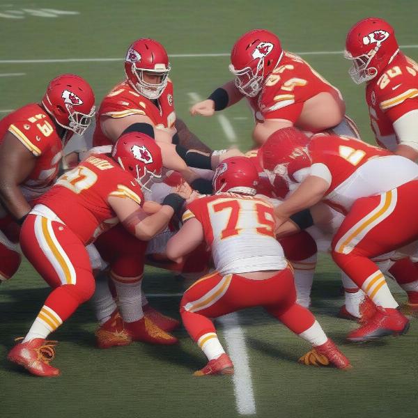Chiefs Offensive Line in Action