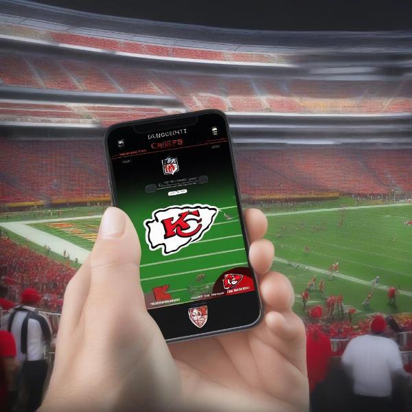 Kansas City Chiefs Radio App Streaming on Mobile Phone