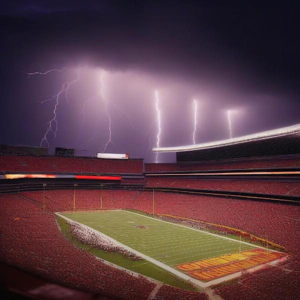 Chiefs Ravens Game Delayed Due to Lightning Strike