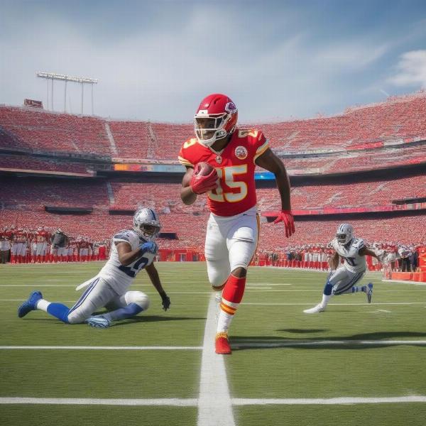 Chiefs Returner Catching Kickoff