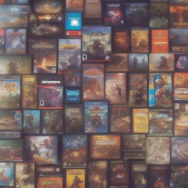 Gamers browsing different game titles and choosing what to play.