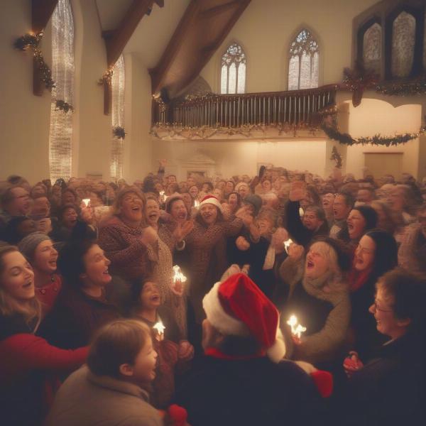 Christmas Carol Karaoke at Church Christmas Party