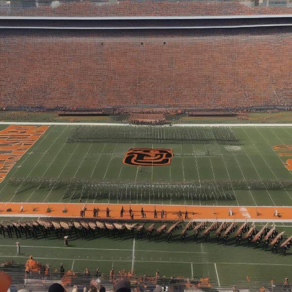 Oregon State Band Performing at Halftime
